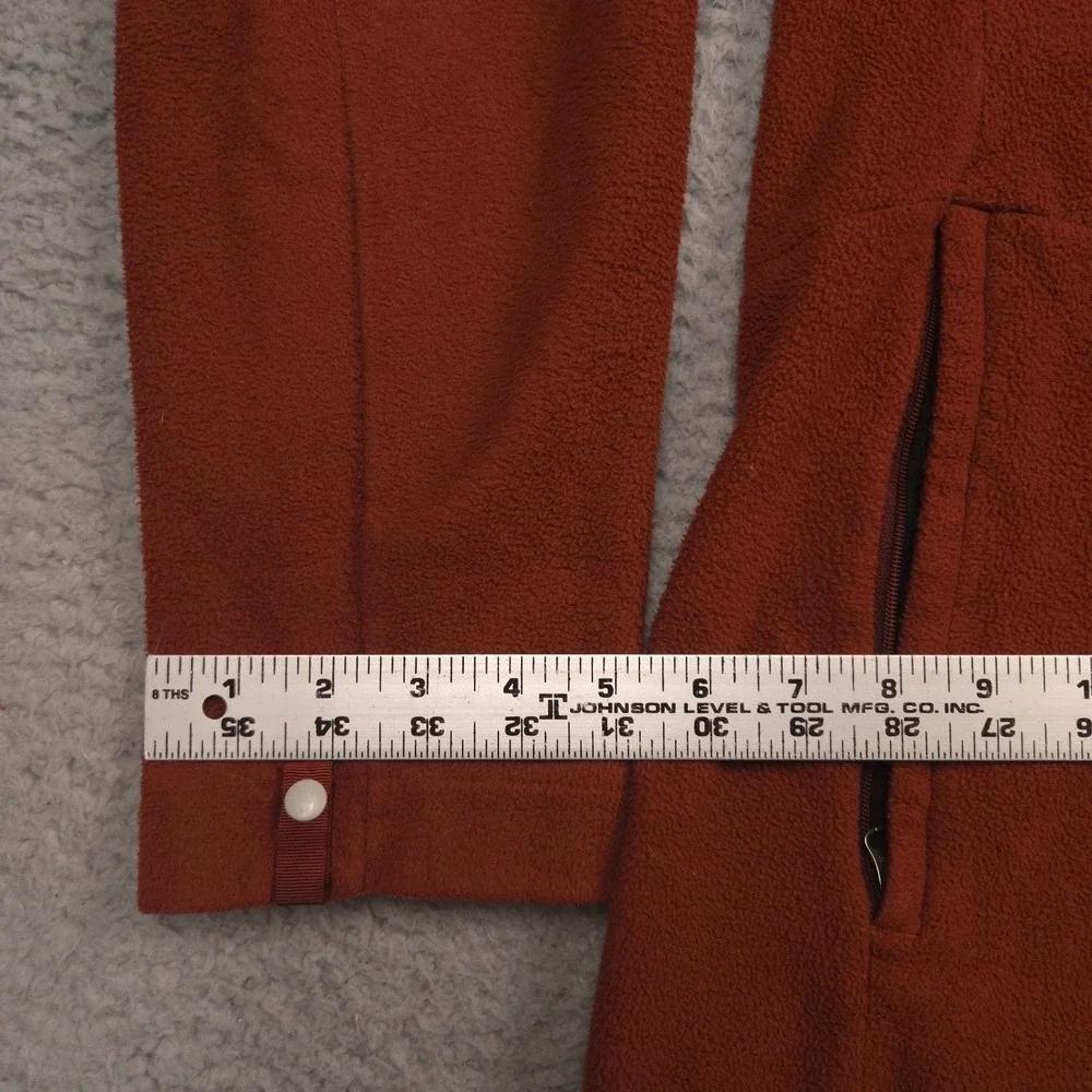 The North Face Fleece Jacket Mens L Rust Brown Full Zip Outdoor Hiking